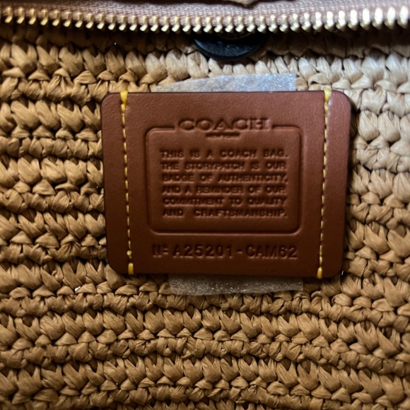 Coach Cargo Straw Tote 26 in Natural - Picture 10 of 11